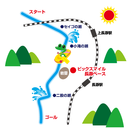 長瀞ラフティングマップ