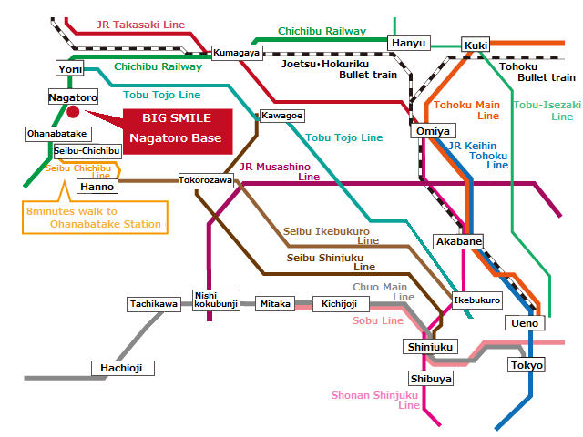 By train to Nagatoro Meeting base