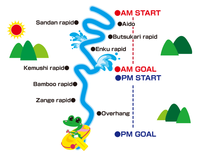 Map of Nagaragawa Rafting