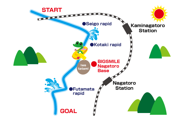 Map of Nagatoro Rafting